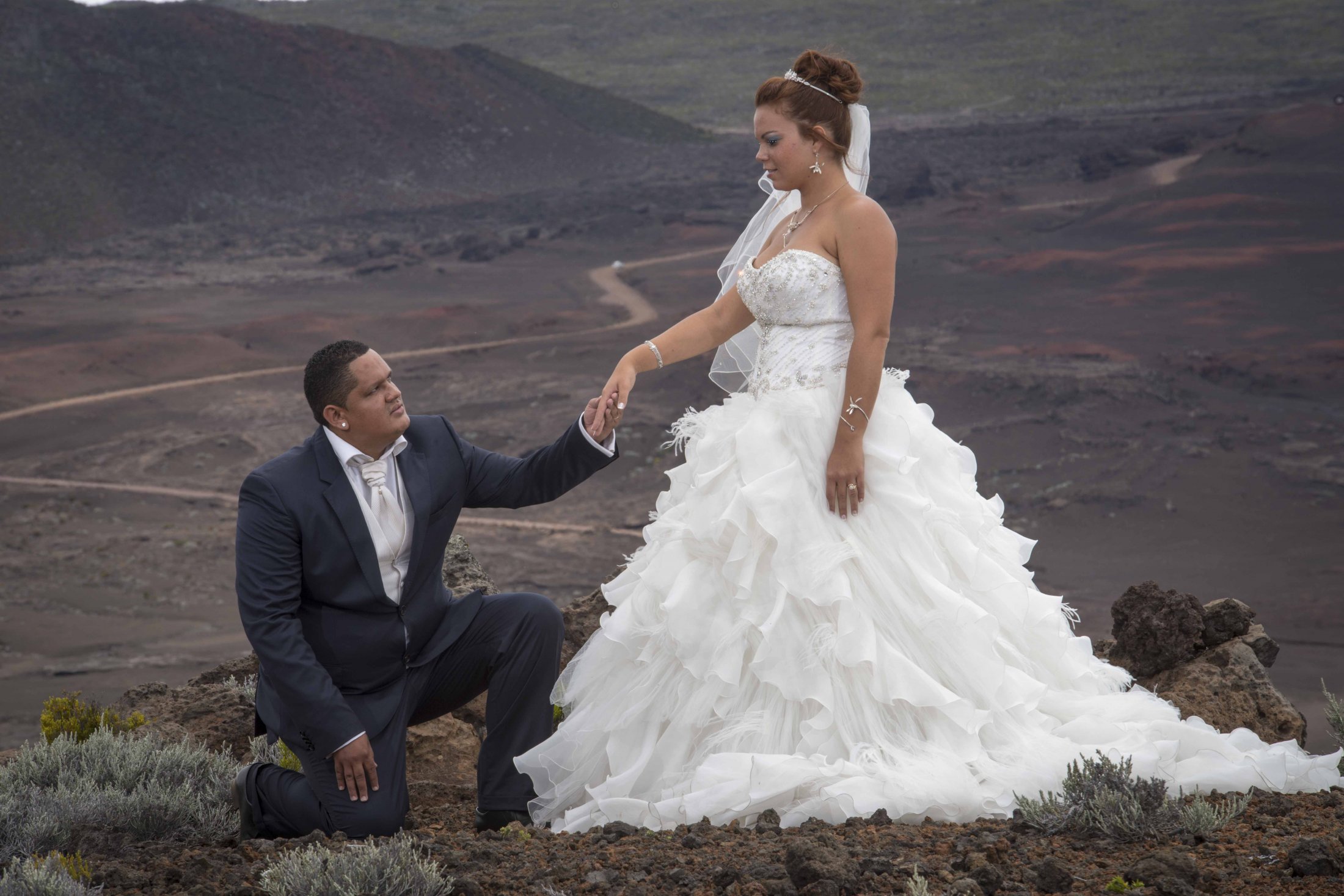 Trash the dress au volcan
